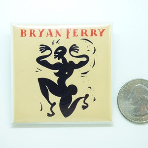 Vintage 80s Bryan Ferry Limbo Single / Bête Noire Album 1987 Pin / Button / Badge image 2