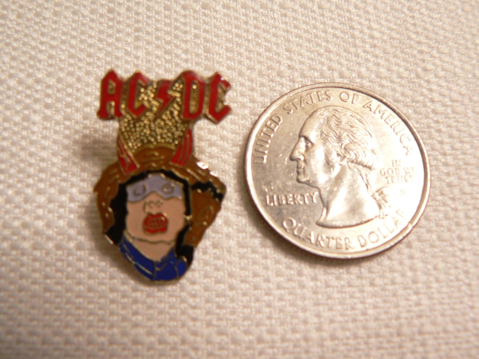 Vintage 1980s AC/DC Enamel Pin / Button / Badge - Etsy