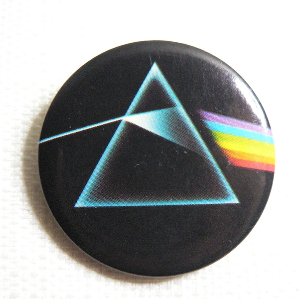 Vintage Early 80s Pink Floyd - Dark Side of the Moon - Pin / Button / Badge (Date Stamped 1982)