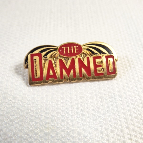 RARE Vintage 80s The Damned - Anything Album (1986)  - Enamel Pin / Button / Badge