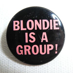 80's Bands 1 Button Pin Set Gogo's Bangles Blondie (9 pins total)