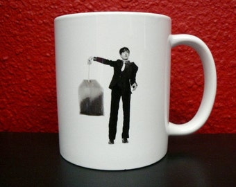 Jarvis Cocker from Pulp with Tea Bag White Ceramic Mug - Britpop Beverages