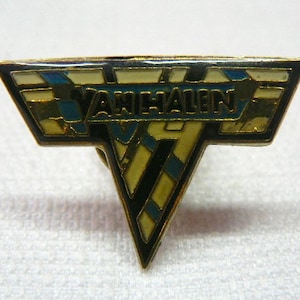 Vintage Early 80s Van Halen Logo Enamel Pin / Button / Badge