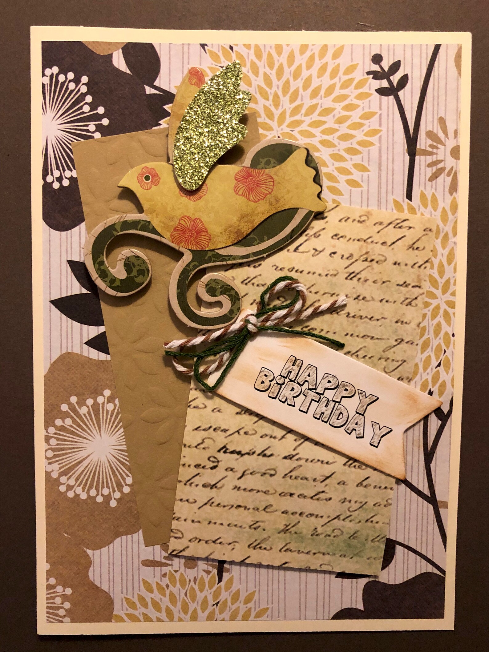 Happy Birthday Greeting Card 5 X 7 Fancy Embellished Etsy UK