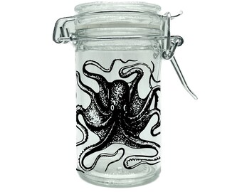 Octopus Stash Jar, Airtight Smell Proof Container, Maximum Freshness Storage