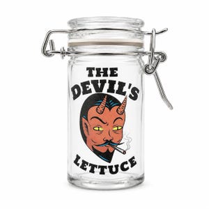 Devil's Lettuce Stash Jar - Airtight Glass Container