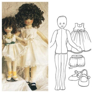 Cloth doll pattern 24-25" 1332 OR 17-18" 1330 U pick size, fabric rag doll sewing pattern doll, shoes, underwear