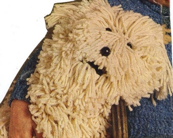 Shaggy Sheep puppy DOG yarn pattern Very cute, easy and fun to make