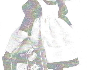 Sewing Pattern by Rainie Crawford 15" girl cloth rag doll named Amelia with suitcase