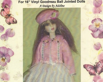 Ball joint doll Dress,Jacket,Berethat sewing PATTERN 42cm 16" goodreau MSD BJD