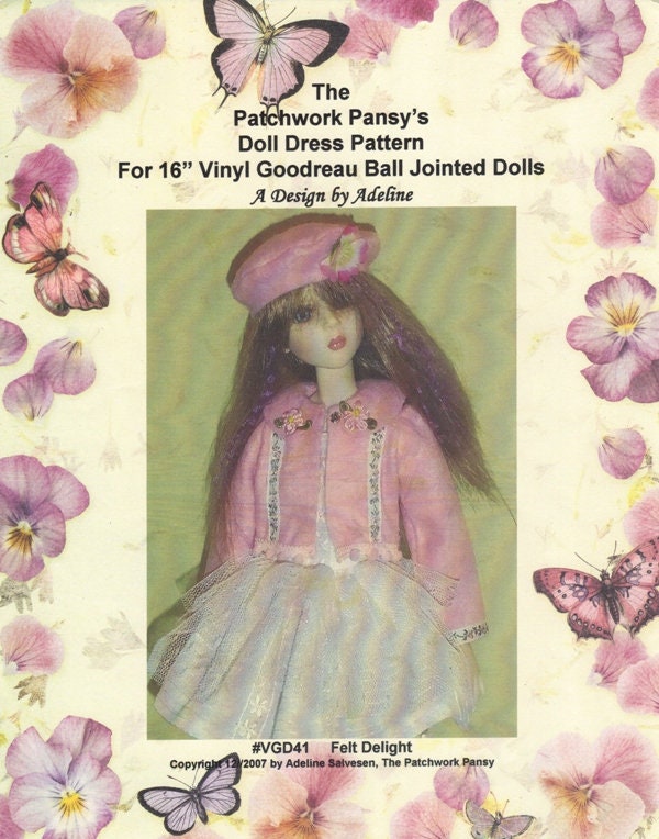 Ball joint doll peasant blous shoulder top Shrug,corset,skirt pants,hat sewing PATTERN 42cm mini fee 16 MSD BJD