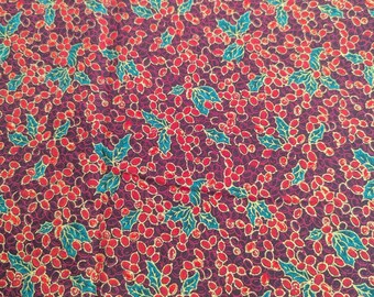 36" x 30"  Christmas Holiday Winter cotton fabric yard plus