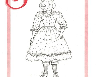 10 1/2"  BODY pattern DRESS, slip and drawers, sewing pattern uncut.