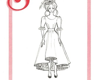 19" Saloon girl dress Underwear and Body pattern sewing uncut.