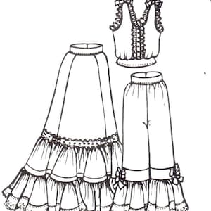 FASHION doll bjd victorian pantaloons corset underwear slip  Sewing Patterns 20&quot; to 21&quot; # 896
