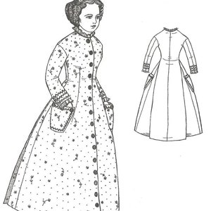 Sewing Pattern vintage look doll clothes dress size 18&quot; 19&quot; Victorian fashion 4016