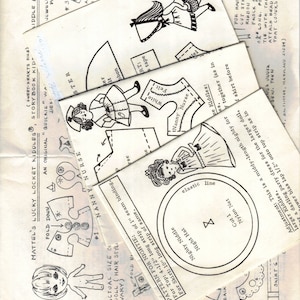 May include: A black and white paper doll pattern for a nurse. The pattern includes a dress, hat, and underwear. The pattern is labeled "Nanny Nurse" and includes instructions for assembling the doll.