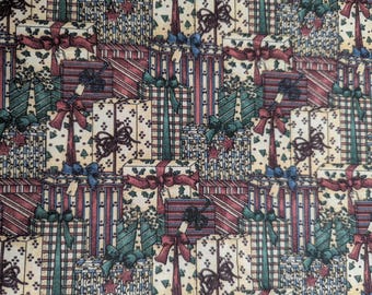 1 1/4 yards Christmas Holiday Winter cotton fabric yard plus
