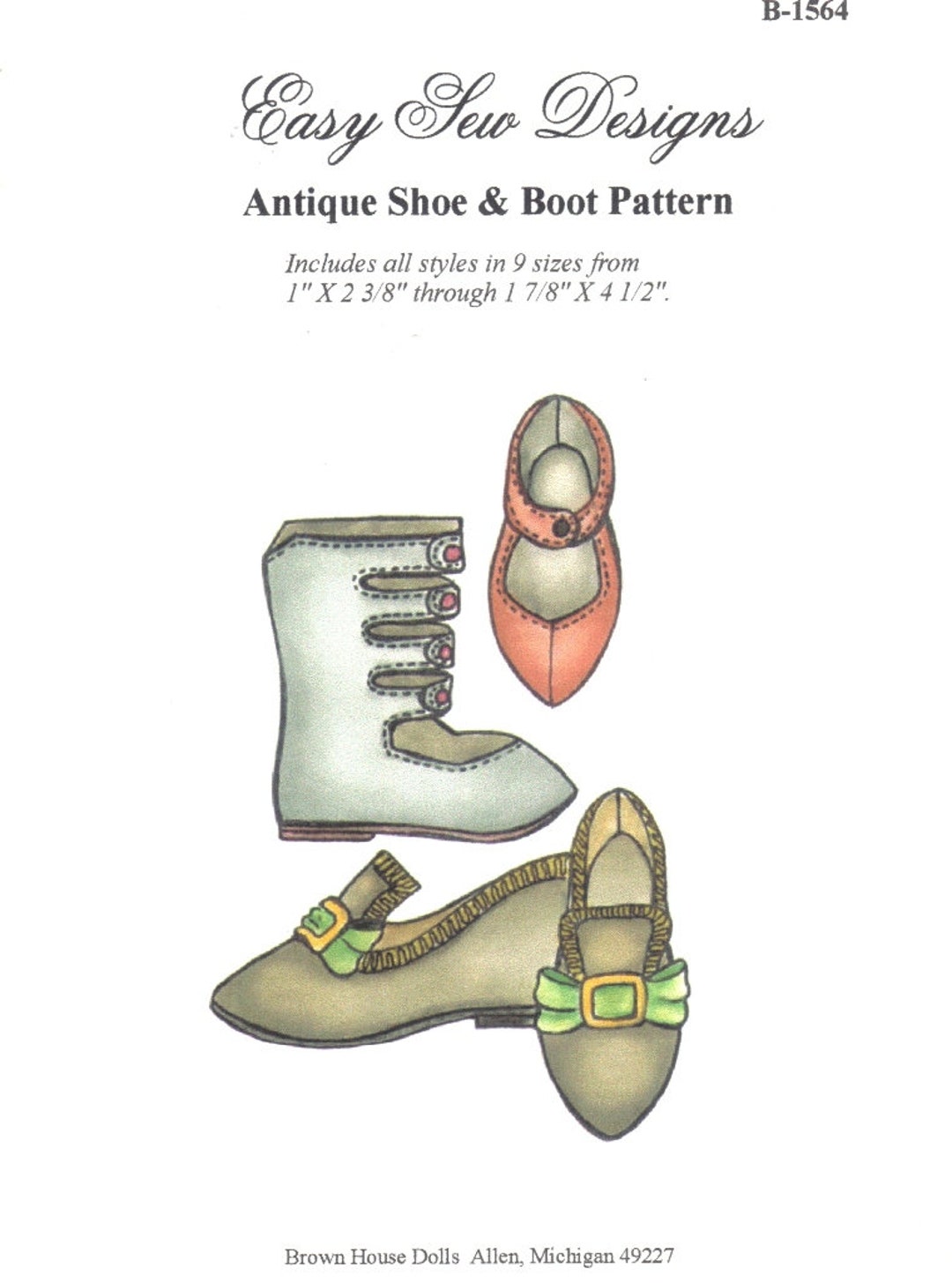 Sewing Pattern Fashion MSD DS BJD Doll Shoe Boot Different