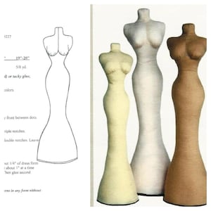 Fashion doll Dress Forms Body type such as Barbie or Gene 5 sizes included Sewing  Pattern