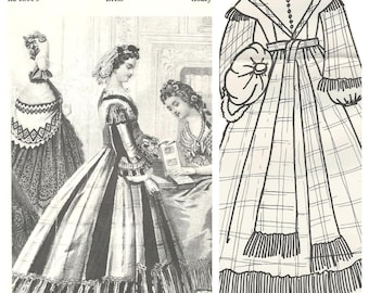 Doll dress gown Antique vintage look 16-18" sewing pattern uncut