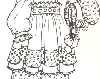 sewing pattern fits 13-14 "Toddler DOLL dress Re-Born Little Darling 1145
