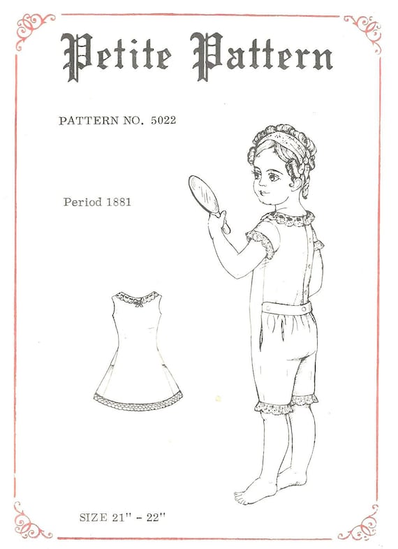 Victorian Child Vintage Doll Dress or Underwear Slip Drawers
