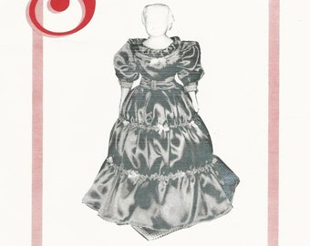China doll  1850 Era for 17" DOLL dress sewing pattern German French ANTIQUE DESIGN