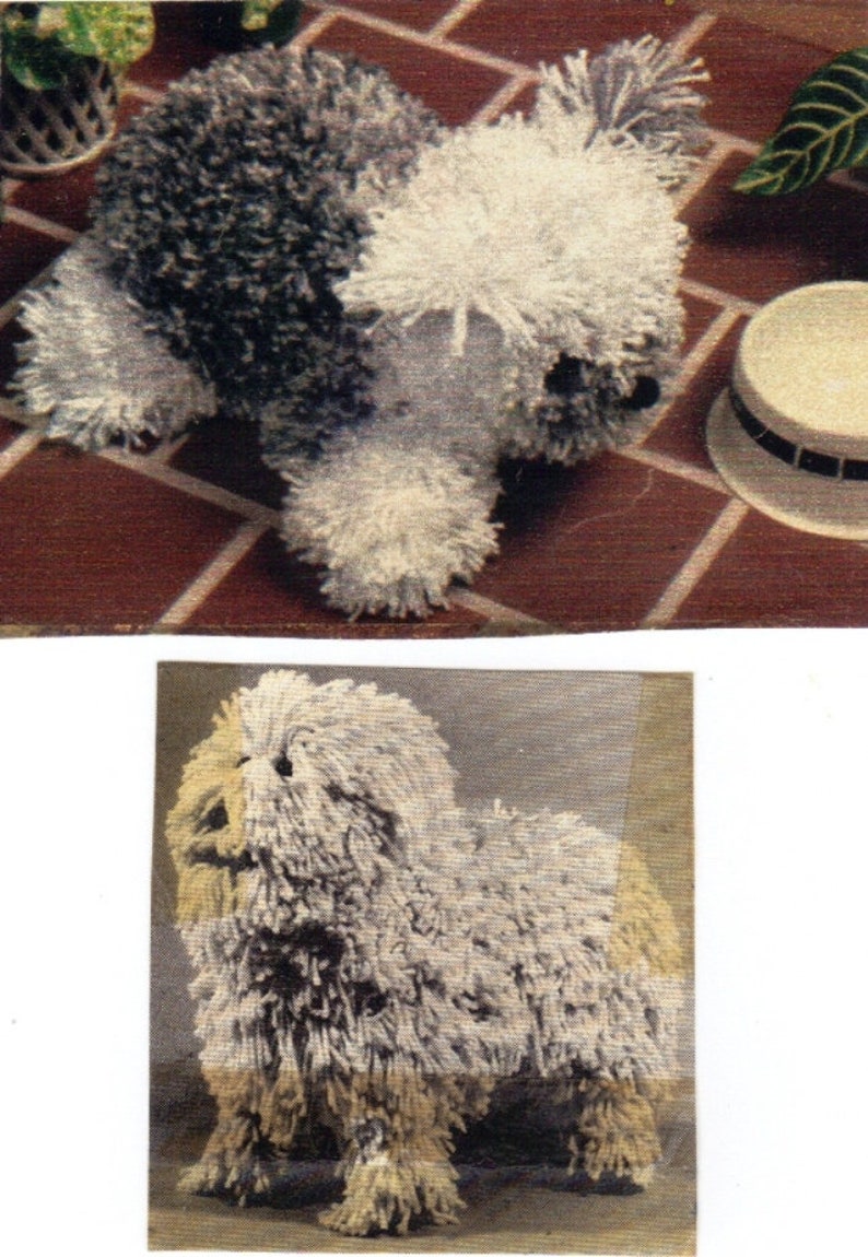 Shaggy Sheep Puppy DOG Yarn Pattern Very Cute, Easy and Fun to Make Etsy