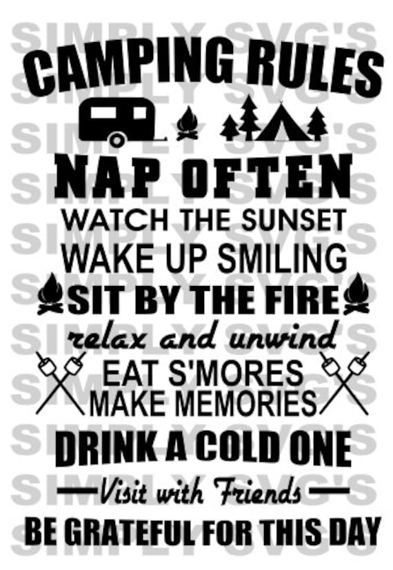 Download Camping Rules Svg Etsy
