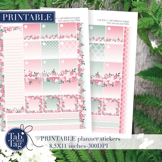 Items similar to Monthly planner stickers PRINTABLE kit. Month stickers ...