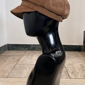 Vintage Leather Baker Boy Hat
