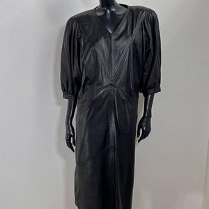 Vintage 80s Leather Dress
