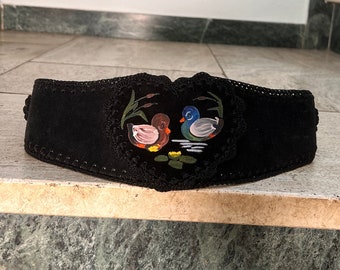 Vintage Bavarian Suede Belt
