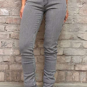 Vintage 80s Skinline Jeans Striped