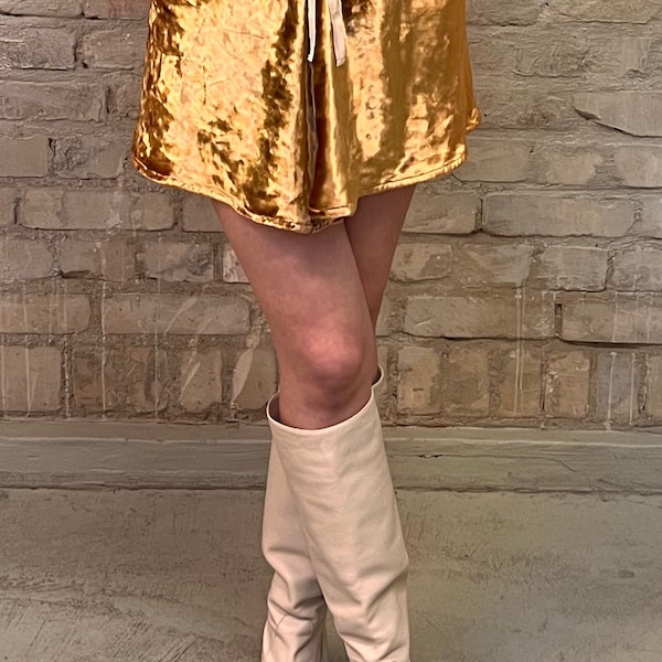 Golden Velvet Acne Studios Skirt 2016