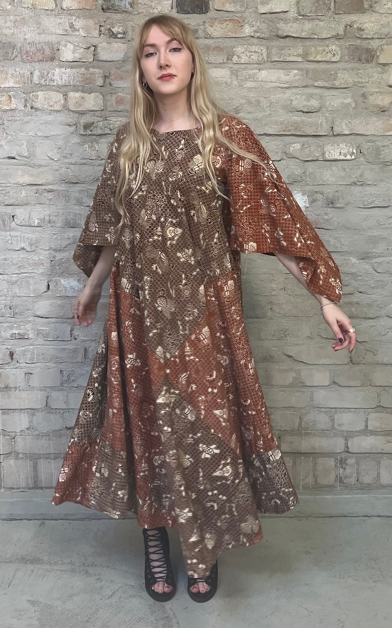 Shops Vintage Indian Cotton Caftan Dress