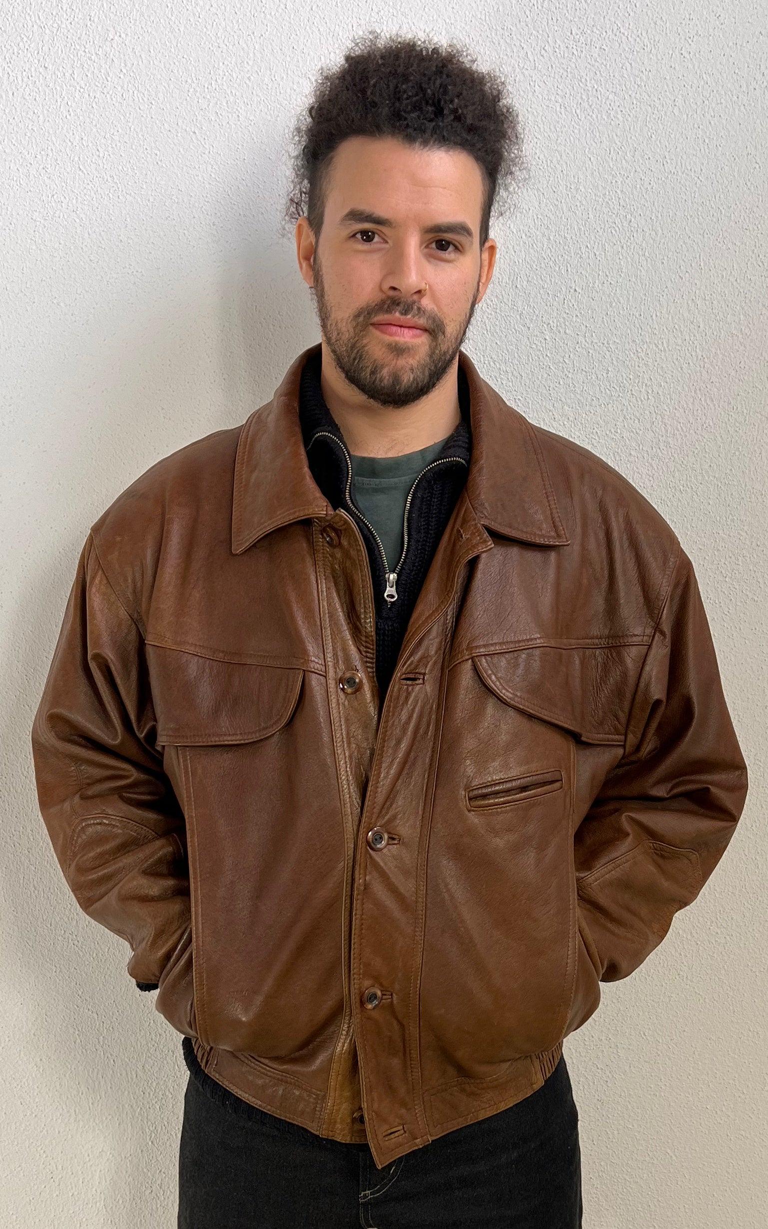 アーカイブ ジョルジオアルマーニ スエード ボンバージャケット ブラウン 46 Armani bomber jacket - Etsy 日本