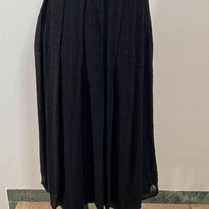 Vintage Black Pleated Skirt