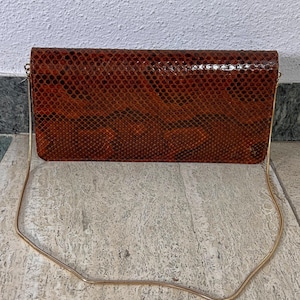 Vintage 70s Python Skin Bag