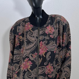Vintage Silk Bomber Jacket