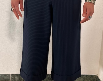 Vintage Emporio Armani 7/8 Pinstripe Pants - Etsy