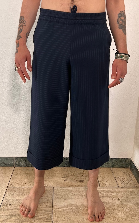 Vintage Emporio Armani 7/8 Pinstripe Pants - Etsy