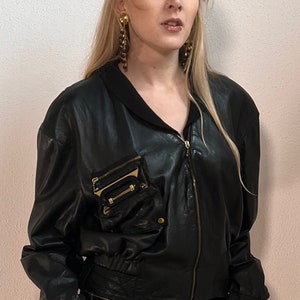 Softest 90s Vintage Ginger Fashion Leatherjacket
