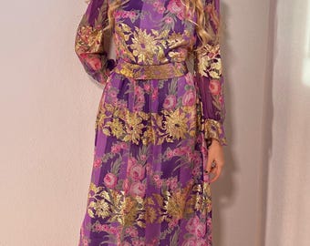 Vintage 70s Silk Dress