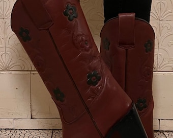Vintage Flower Cowboy Boots 36, 37, 40 & 41