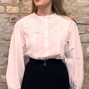 Vintage Lace Collar Blouse