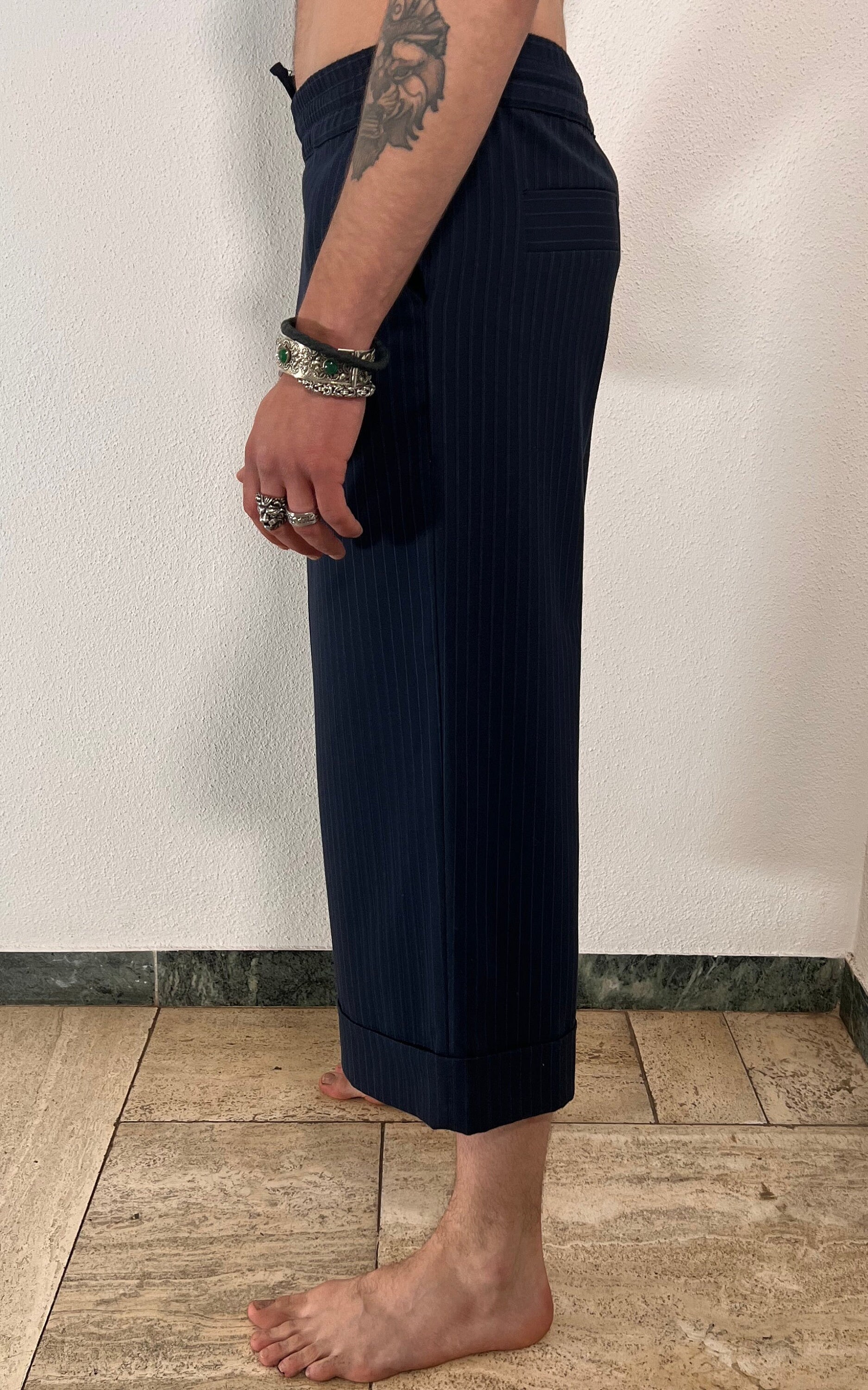 Vintage Emporio Armani 7/8 Pinstripe Pants - Etsy
