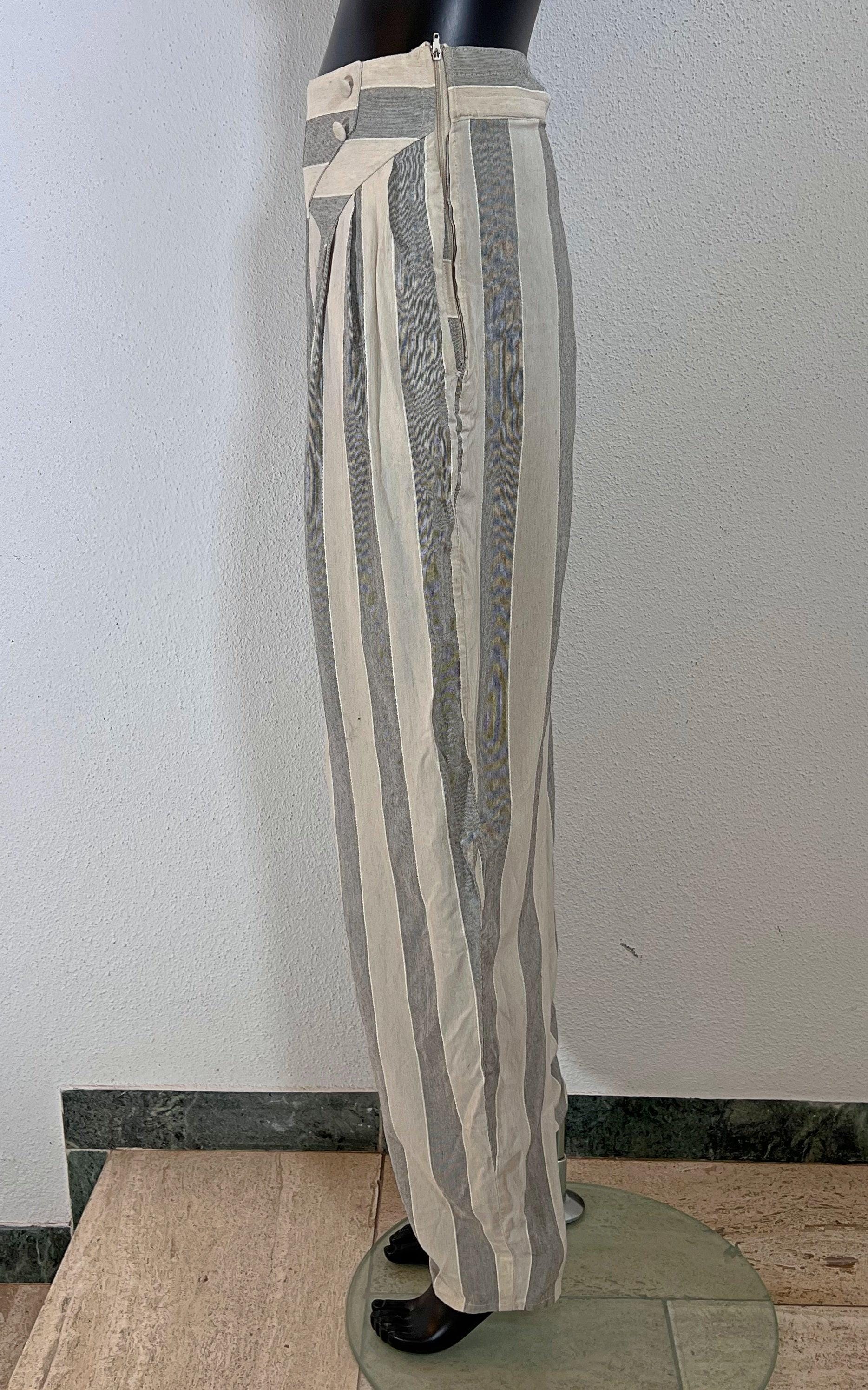 Vintage 90s Striped Pants - Etsy