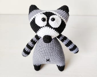 Crochet Raccoon Amigurumi: Handmade Stuffed Animal Toy
